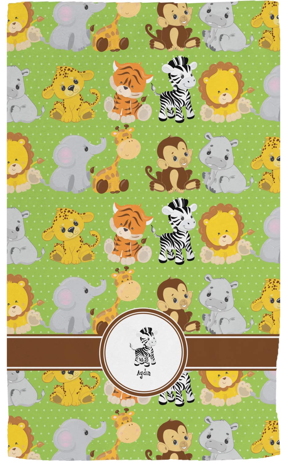 Custom Personalized Safari Hand Towel - Full Print Design for Bathroom, Kitchen & Travel - Unique Gift Idea for Animal Lovers