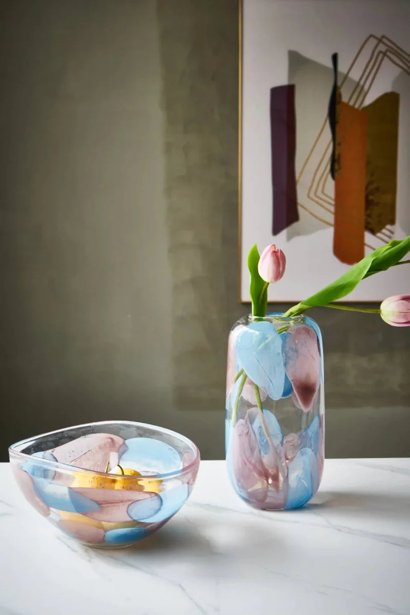 Pastel Bloom Hydroponics Vase - Elegant Glass Flower Vase for Home Decor, Office Desk, Wedding Centerpieces & DIY Plant Growing