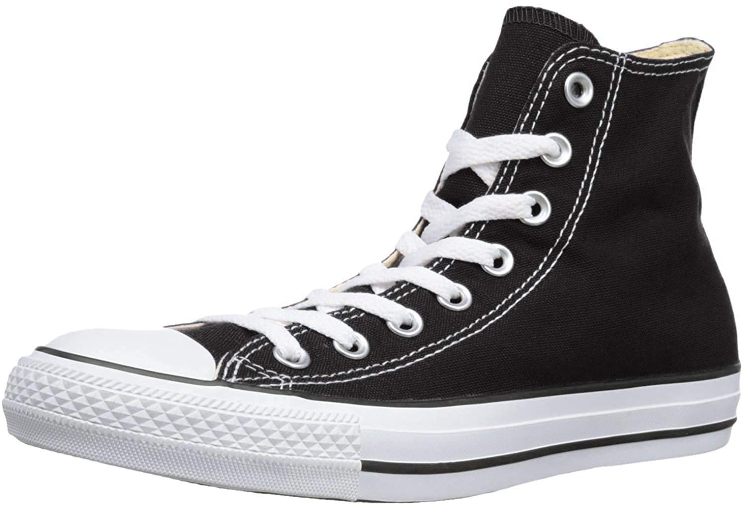 Converse Chuck Taylor All Star High Top Sneakers for Men & Women - Classic Black Canvas with White Sole - Size 9 - Casual, Streetwear & Vintage Style Shoes for Everyday Wear, Skateboarding & Urban Fashion