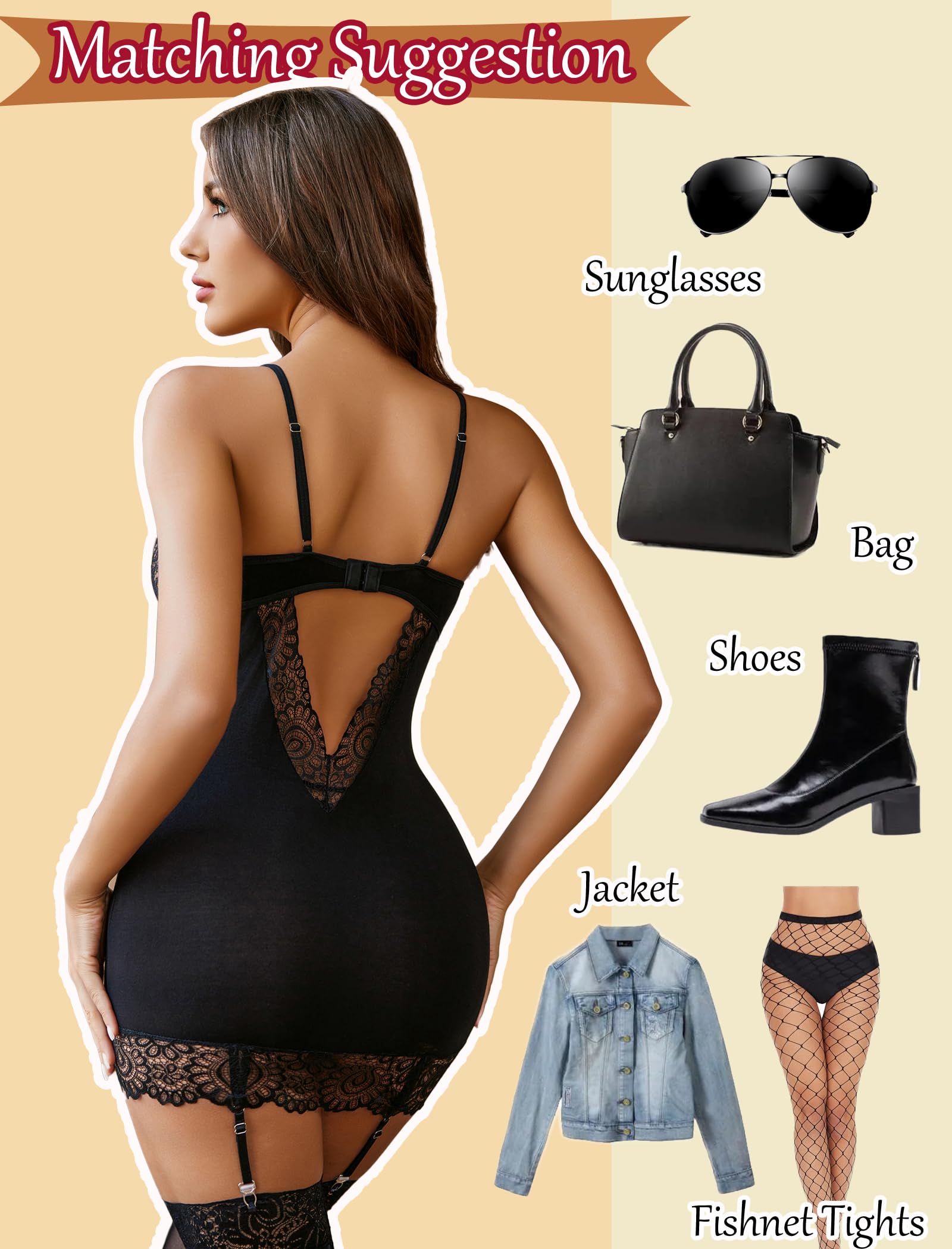 **Avidlove Women's Lace Teddy Bodysuit with Garter Belt - Sexy Babydoll Lingerie Set for Valentine's Day & Romantic Nights**