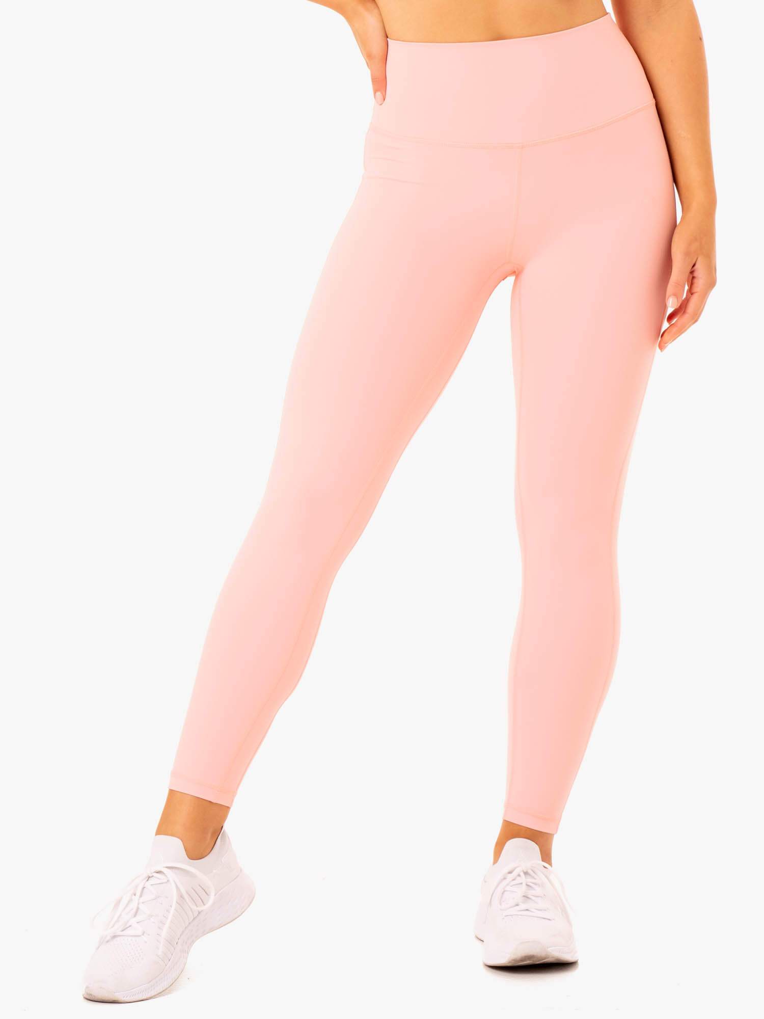 NKD Align Leggings for Women - High Waisted Yoga Pants, Soft Stretchy Workout Leggings in Pink | Perfect for Yoga, Gym, Running & Lounge Wear