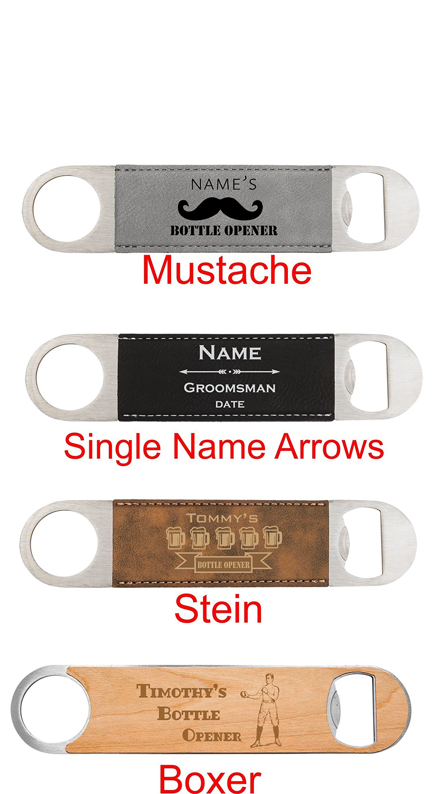 Personalized Groomsmen Bottle Opener - Laser Engraved Wedding Party Favor for Groomsmen and Bridesmaids (Tuxedo Design) - Perfect for Bachelor Parties, Wedding Gifts & Anniversary Celebrations