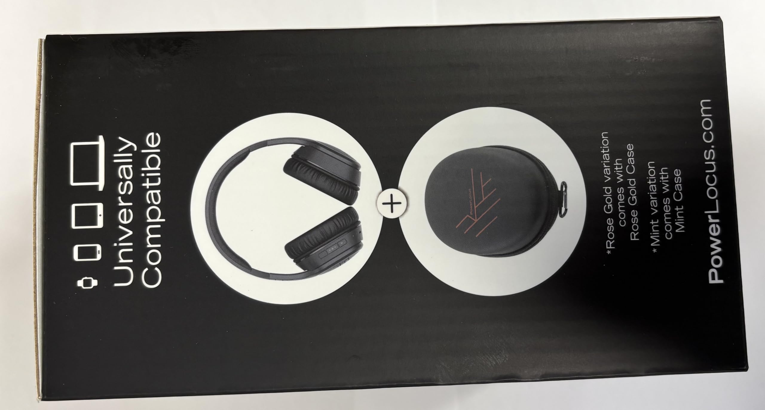 PowerLocus Bluetooth Over-Ear Headphones Wireless with Microphone - 50H Playtime, Foldable Design, Deep Bass & Hi-Fi Stereo Sound - Perfect for Travel, Gaming, Work Calls & Music Listening (PC/Phone Compatible)