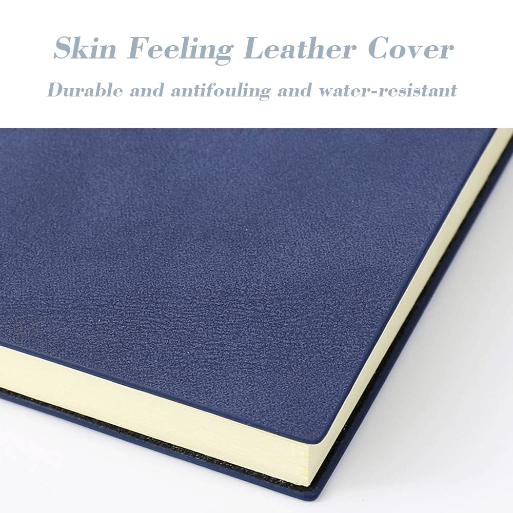 Premium A5 Notebook 360 Pages - 5.7 x 8 Inch Leather Hardcover Journal with 100gsm Thick Paper, Wirebound Notebook for Office Work, School Notes & Home Organization - Perfect for Business Professionals, Students & Creative Writers (Orange)