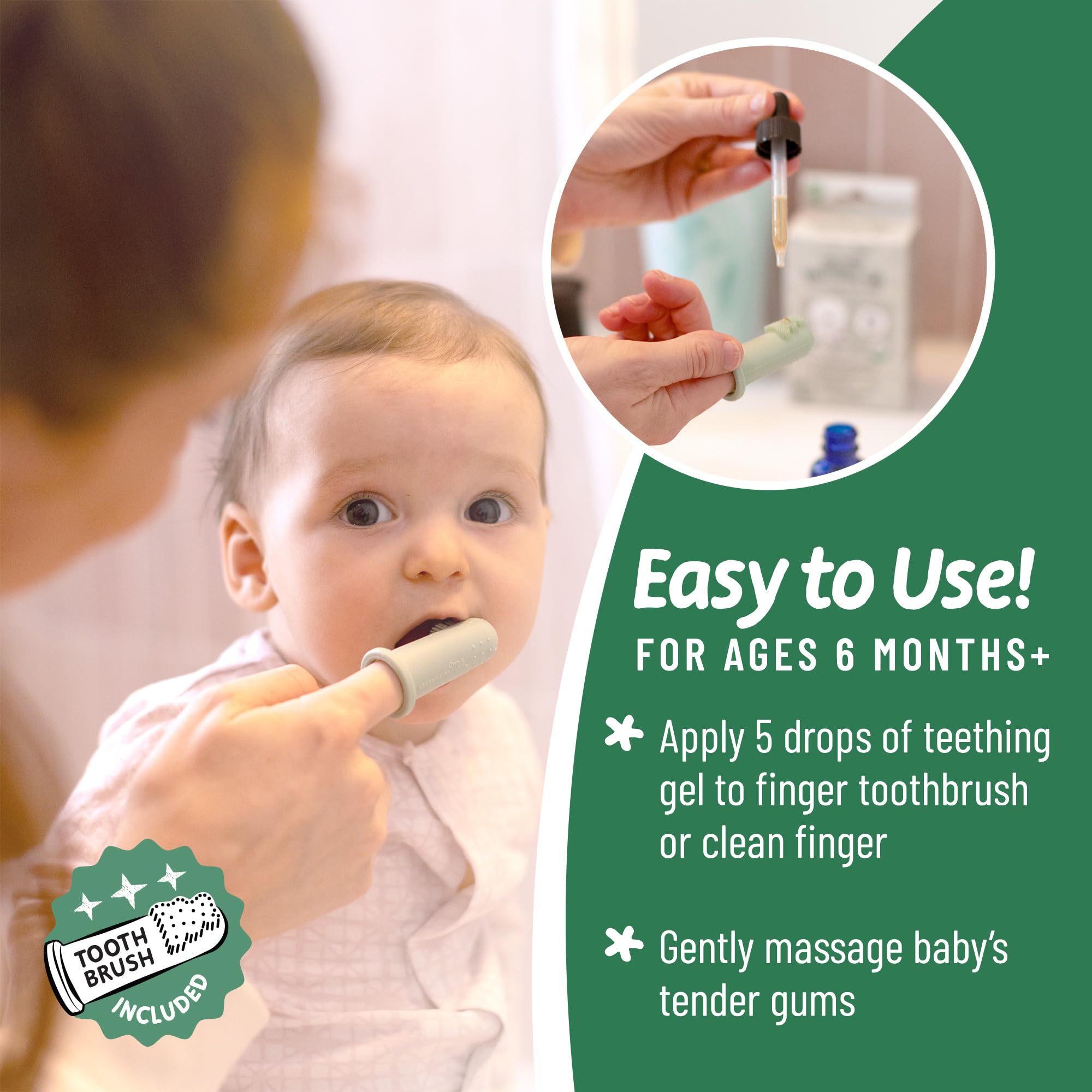 Organic Legendairy Milk Teething Drops for Babies - Natural Clove & Chamomile Teething Relief - Sugar-Free, 120 Servings - Soothe Sore Gums During Teething for Infants & Toddlers - Perfect for Daytime Comfort & Nighttime Sleep