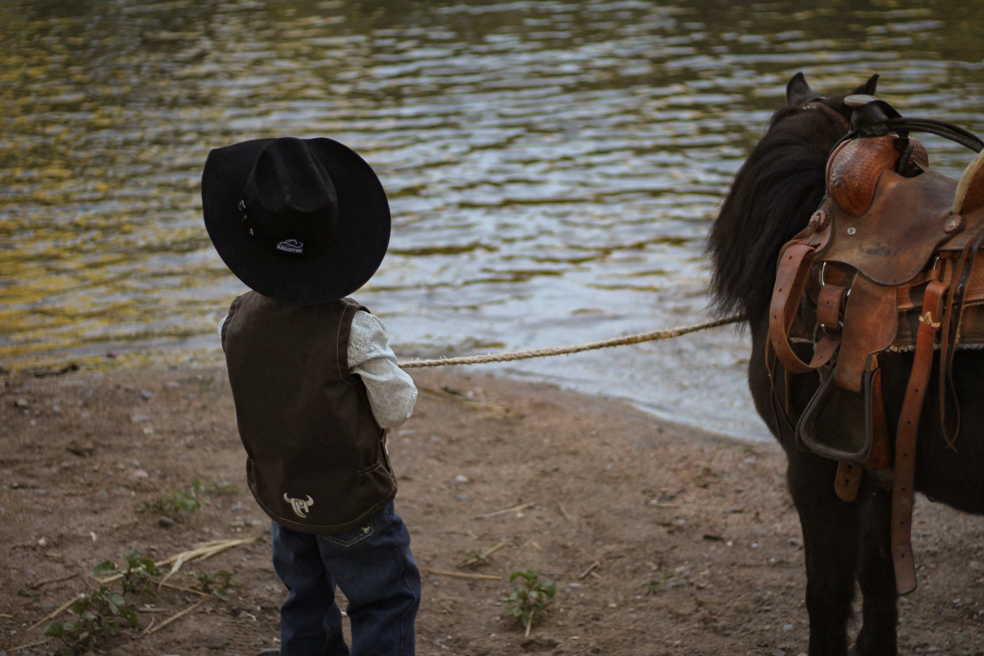 Boys Cowboy Vest with Hardware - Dark Chocolate Brown Tech Woodsman Style for Outdoor Adventures & Western Rides