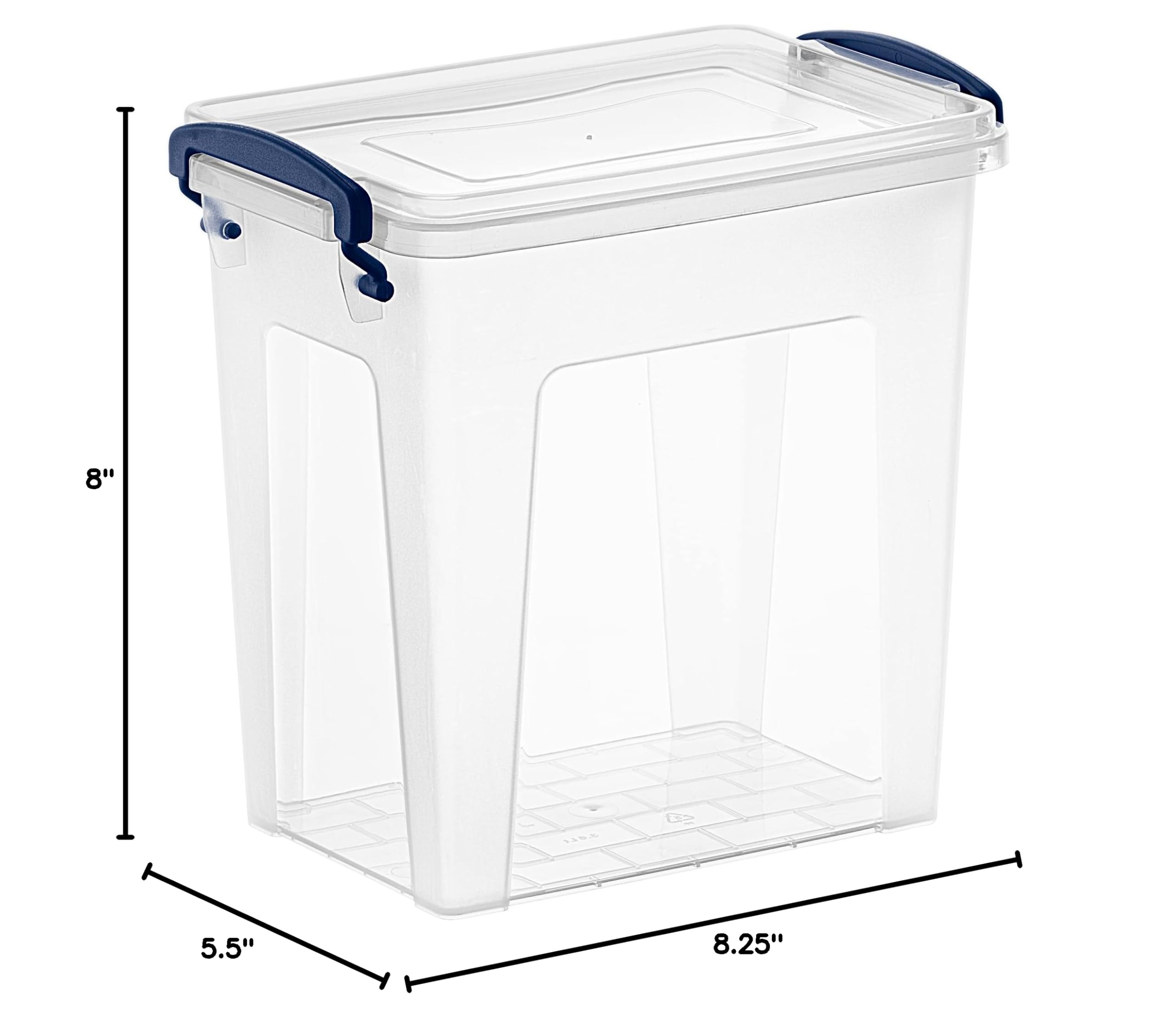 Superio Mini Deep Storage Organizer Bin with Lid - Clear Small Plastic Storage Box with Latch for Home, Kitchen, Garage - Perfect for Organizing Toys, Food, Supplies, Hair Accessories (3.75 Quart) - Ideal for Pantry, Craft Room, Bathroom & Office Storage Solutions