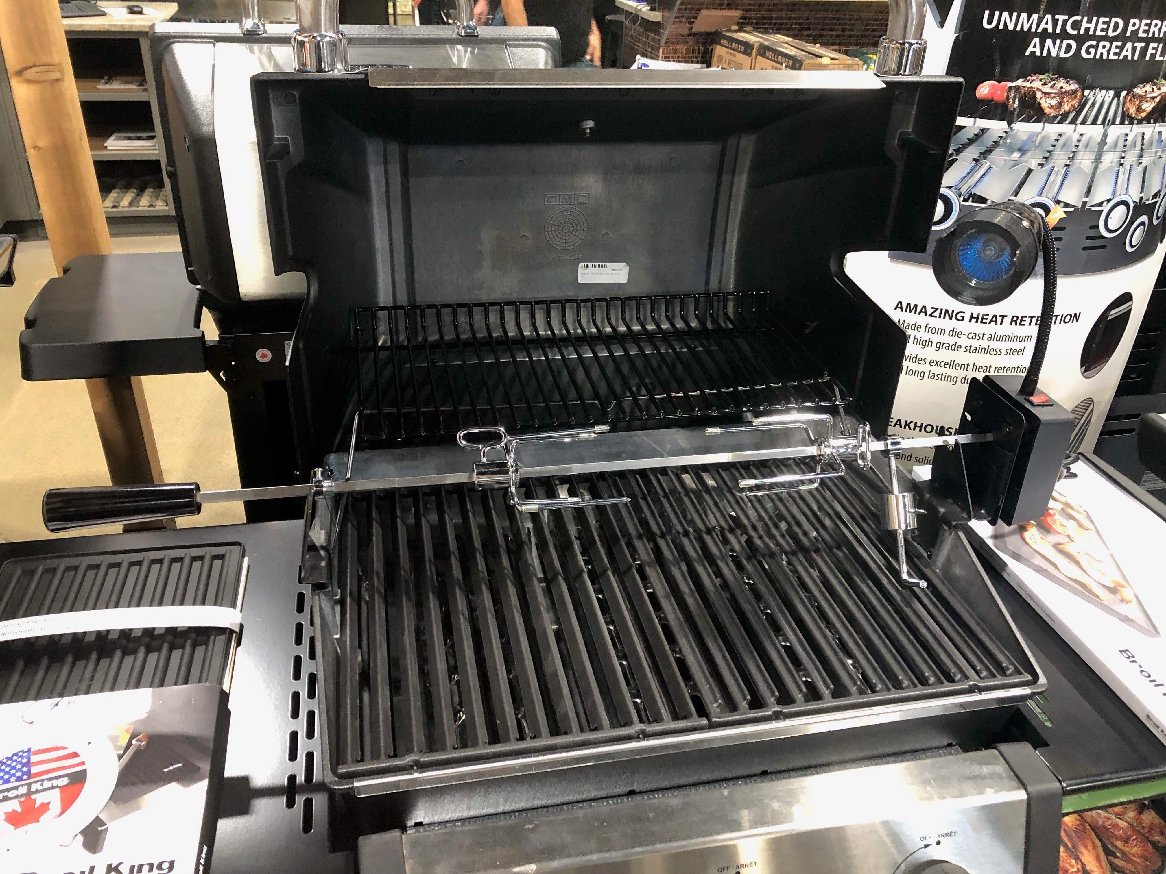 Napoleon 69100 Heavy Duty Rotisserie Kit with Motor & Light - Perfect for Grilling, BBQ, and Outdoor Cooking