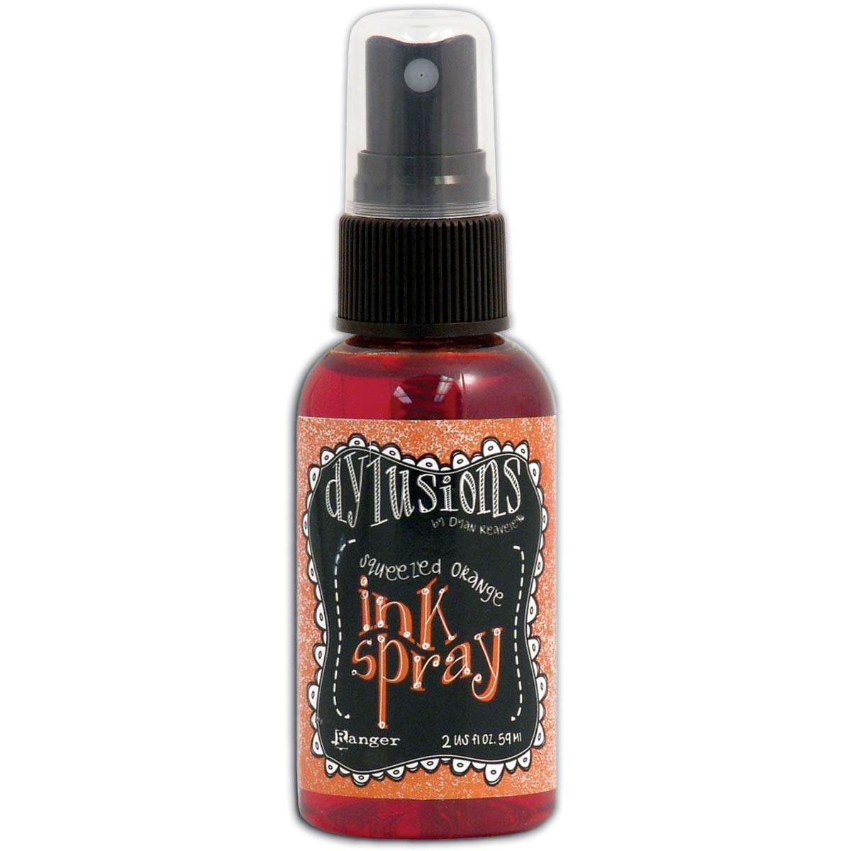Dylusions Ink Spray 2oz - Vibrant Squeezed Orange Alcohol Ink for Mixed Media Art, Card Making & DIY Crafts - Acid-Free, Fast-Drying, Waterproof Ink for Journals, Scrapbooking & Creative Projects