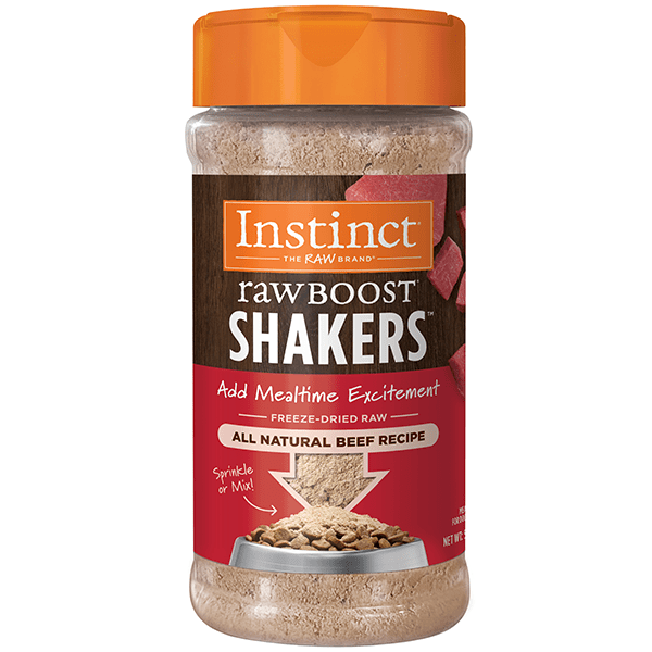 Instinct Raw Boost Shakers Beef Recipe Dog Food Topper - High Protein Grain-Free Kibble Mixer for Dogs - Perfect for Picky Eaters & Mealtime Enhancement