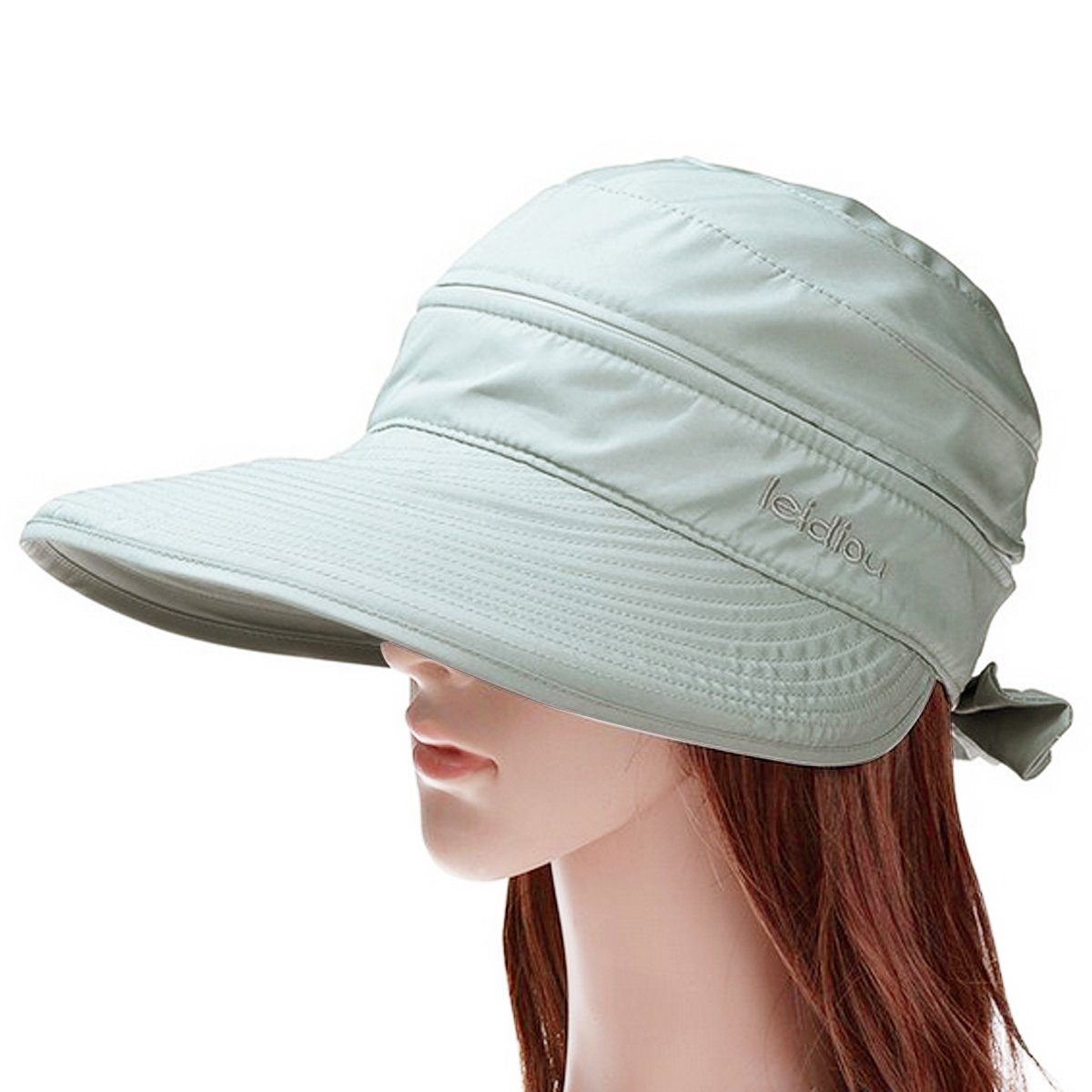Asian Women's Bowknot Sun Hat - Wide Brim UV Protection Visor Cap for Summer Beach, Travel & Outdoor Activities