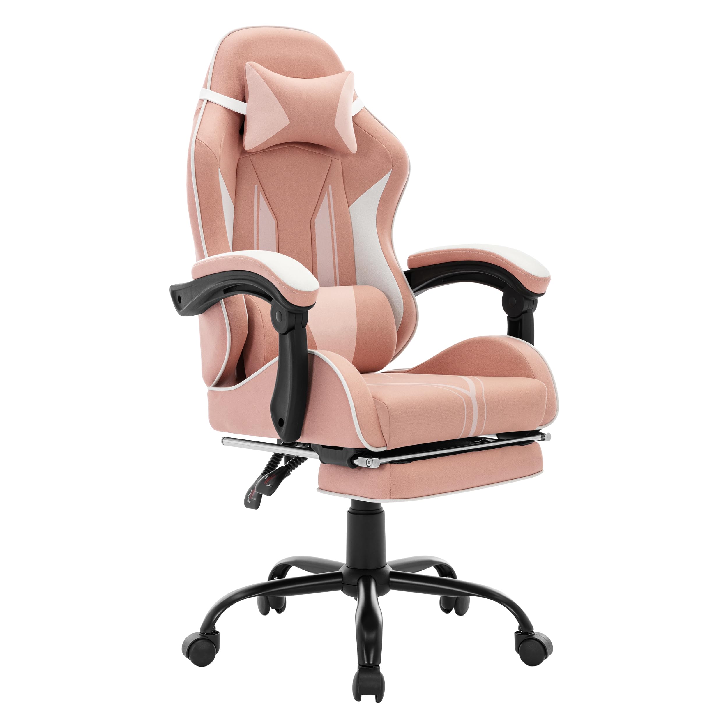 Ergonomic Gaming Chair for Kids & Teens - Pink Racing Reclining Computer Chair with Adjustable Footrest & Lumbar Support - Perfect for Gaming, Studying & Home Office Use