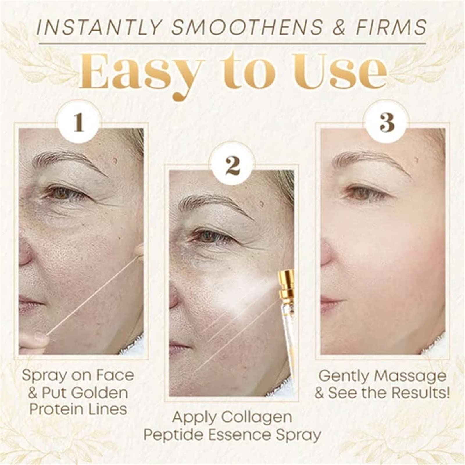 InstaLift Soluble Protein Thread Lifting Set with Nano Gold Essence - Anti-Aging Collagen Face Serum & Absorbable Silk Threads for Wrinkle Reduction (1 Set + 5 Bottles) | At-Home Facial Rejuvenation & Skin Tightening Treatment