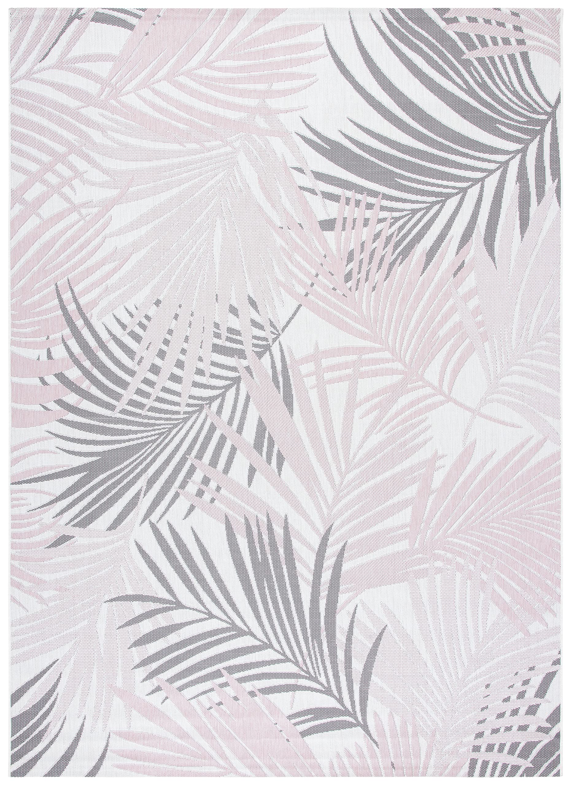 SAFAVIEH Courtyard Collection 8' x 10' Ivory & Pink Area Rug CY8837 - Waterproof Indoor Outdoor Rug for Patio, Backyard, Mudroom - Easy to Clean & Durable for High Traffic Areas