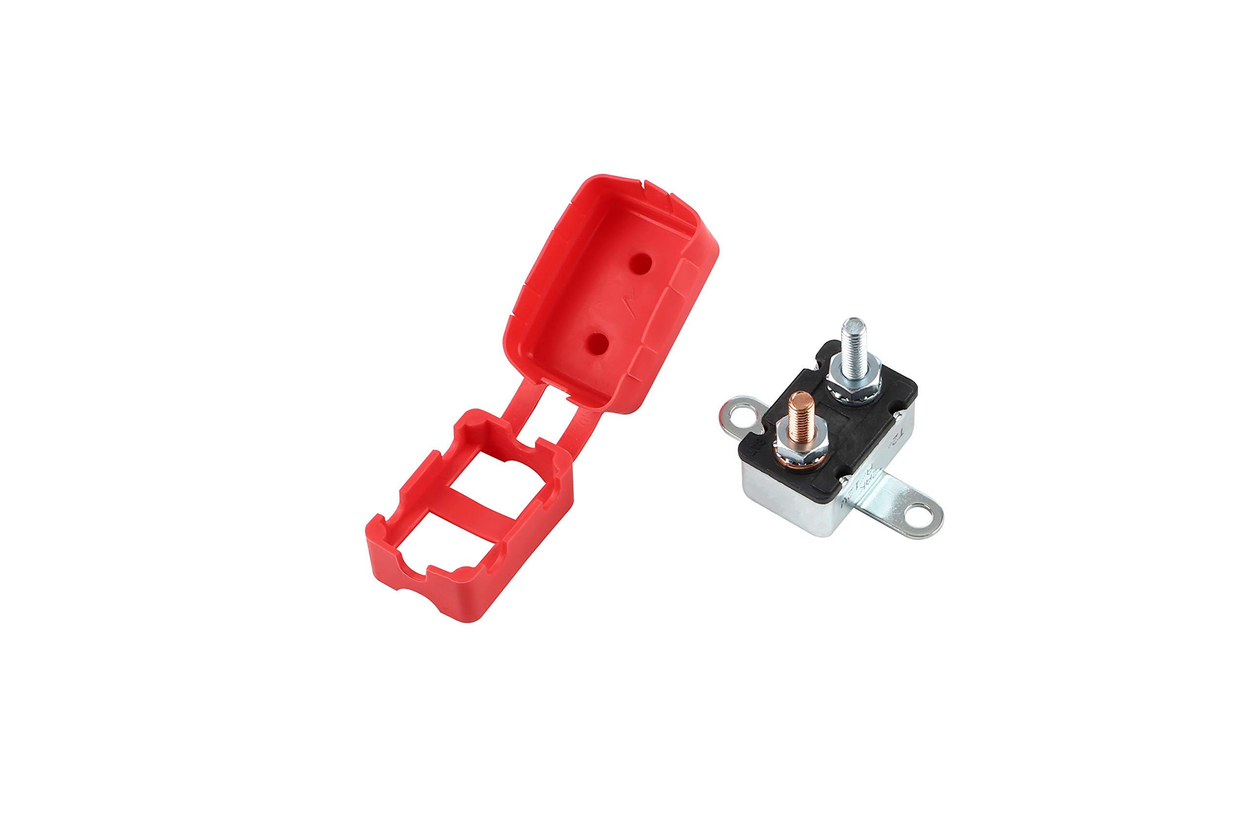 GLOSO Type 2 Modified Reset E522 Crosswise Bracket Stud Circuit Breakers 20A - 1 Pack for Car, Truck, RV, Automotive, Marine Boat & Trolling Motor - Custom Wiring Audio Battery Protection (Ideal for Off-Road Vehicles, Marine Applications & Power Equipment)