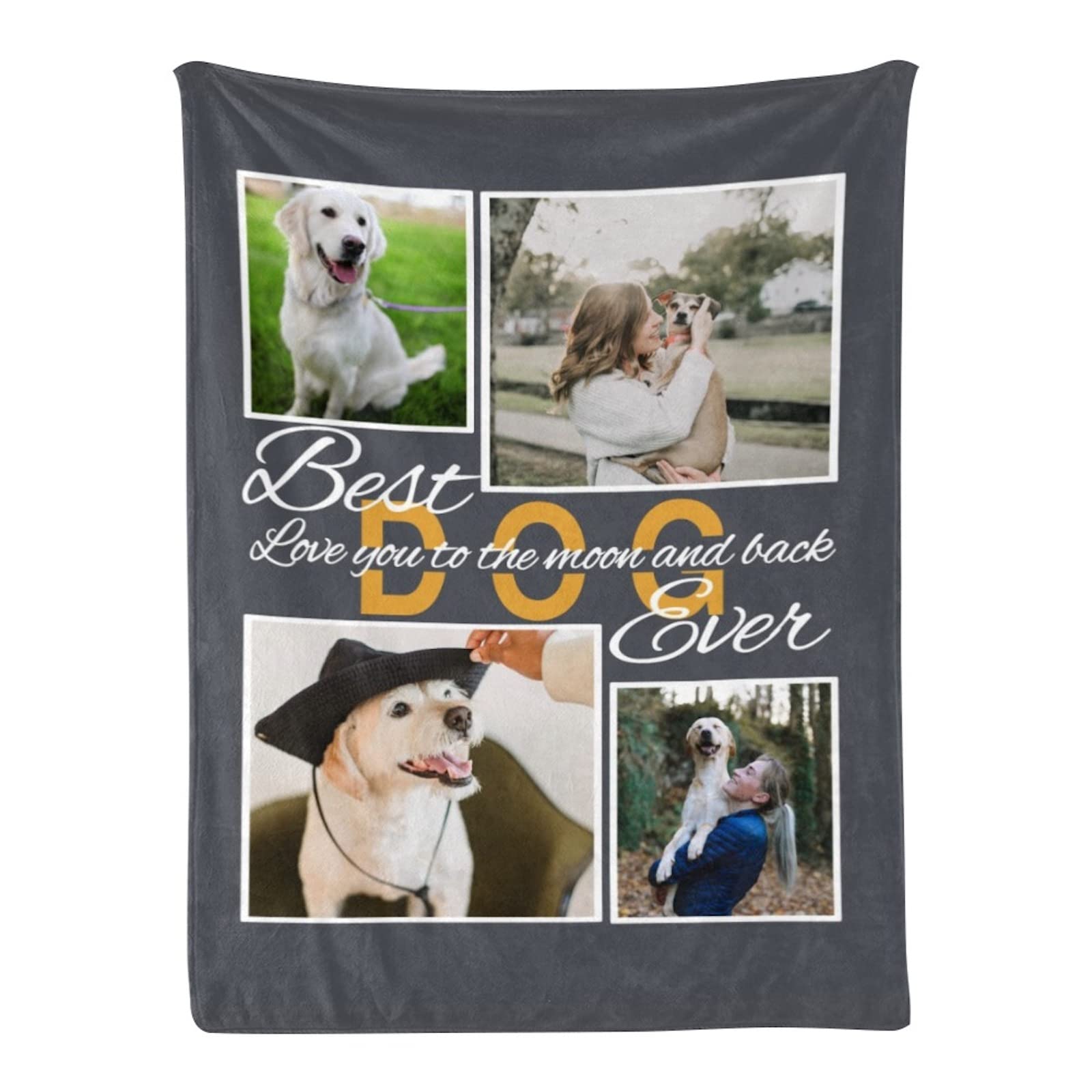 Custom Photo Blanket - Personalized Picture Blanket with Your Design for Mom, Dad, Kids, Couples & Pets - 50x60 Inch Soft Minky Fleece Throw - Perfect for Birthday Gifts, Anniversary Presents & Family Keepsakes