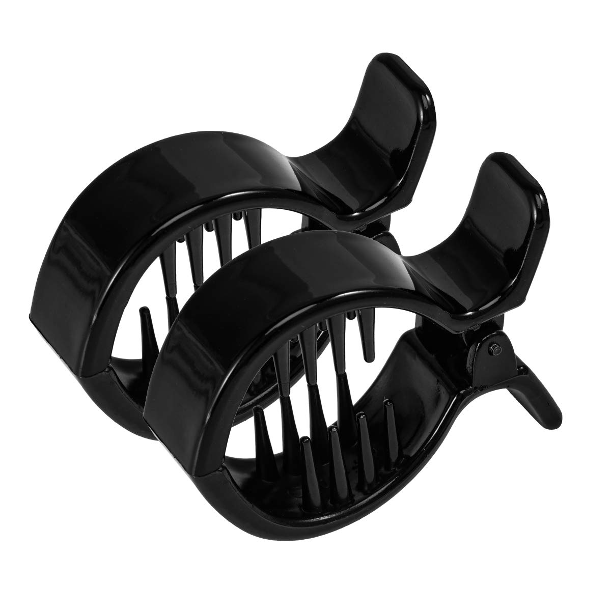 Beaupretty Large Hair Jaw Clips for Women - 2PCS Fish Hair Claw Clips, Ponytail Holder for Thick Hair - Perfect for Workouts, Office, and Everyday Styling