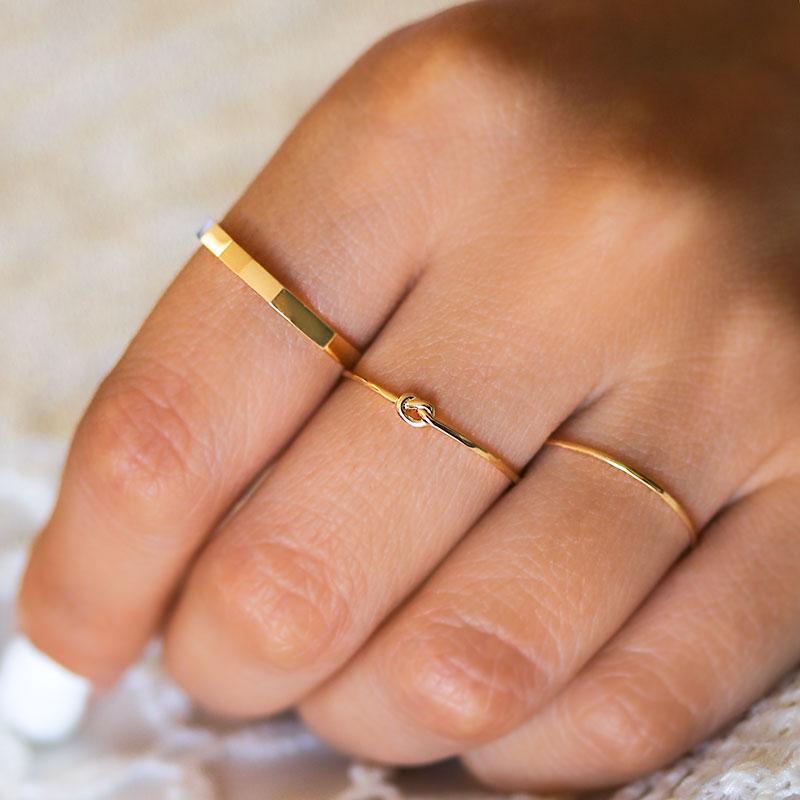Baby Love Knot Ring - Sterling Silver Adjustable Knot Ring for Women & Girls - Perfect for Gifts, Birthdays & Everyday Wear