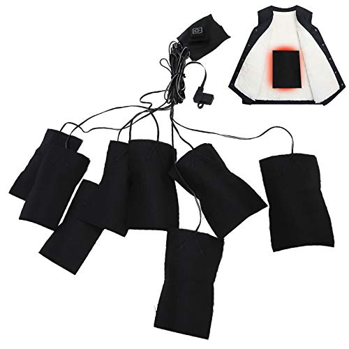 USB Heated Vest for Men & Women - 8-in-1 Electric Heating Pad Jacket with Adjustable Temperature - Winter Warmth for Camping, Hiking, Outdoor Work & Cold Weather Activities