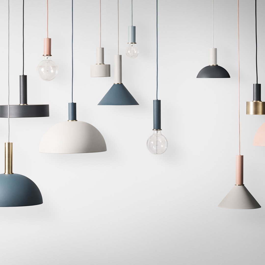 Ferm Living Dome Shade Collect Lighting - Modern Pendant Light for Living Room, Bedroom & Dining Room - Stylish Scandinavian Design for Home Decor