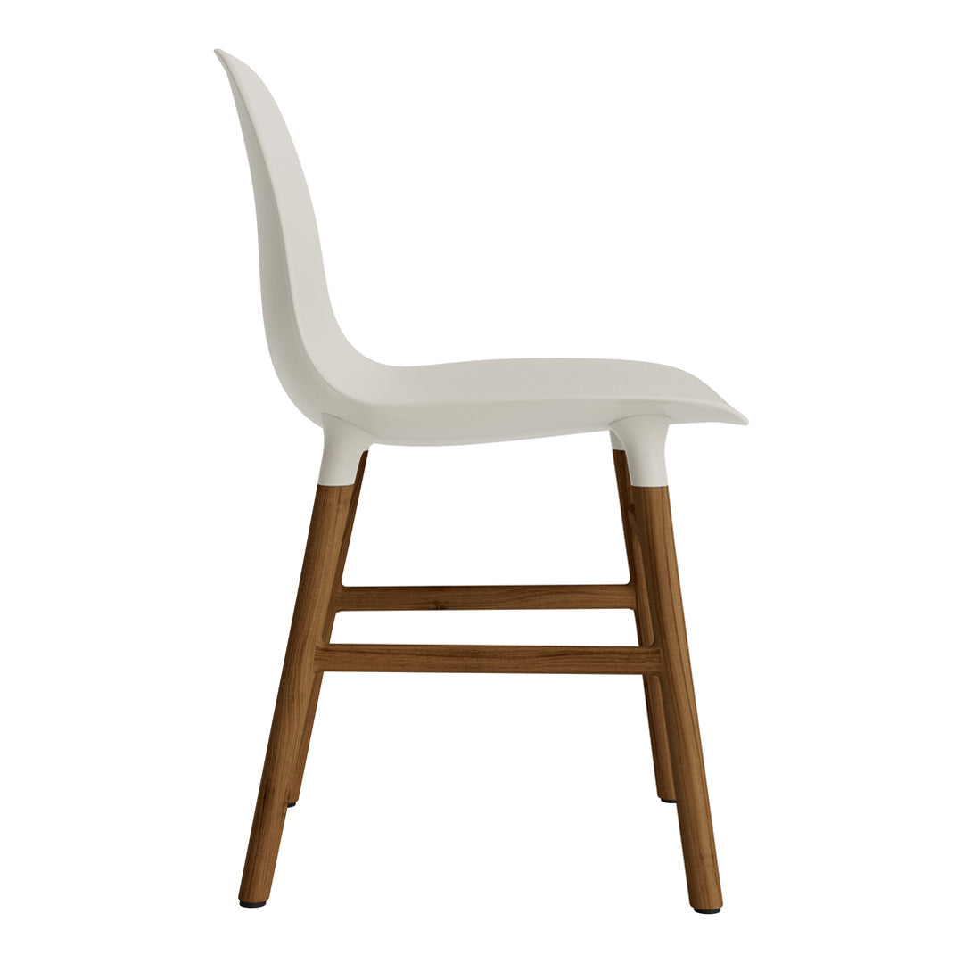 Modern Form Chair with Sturdy Wooden Legs - Perfect for Dining Room, Office, or Living Room Decor