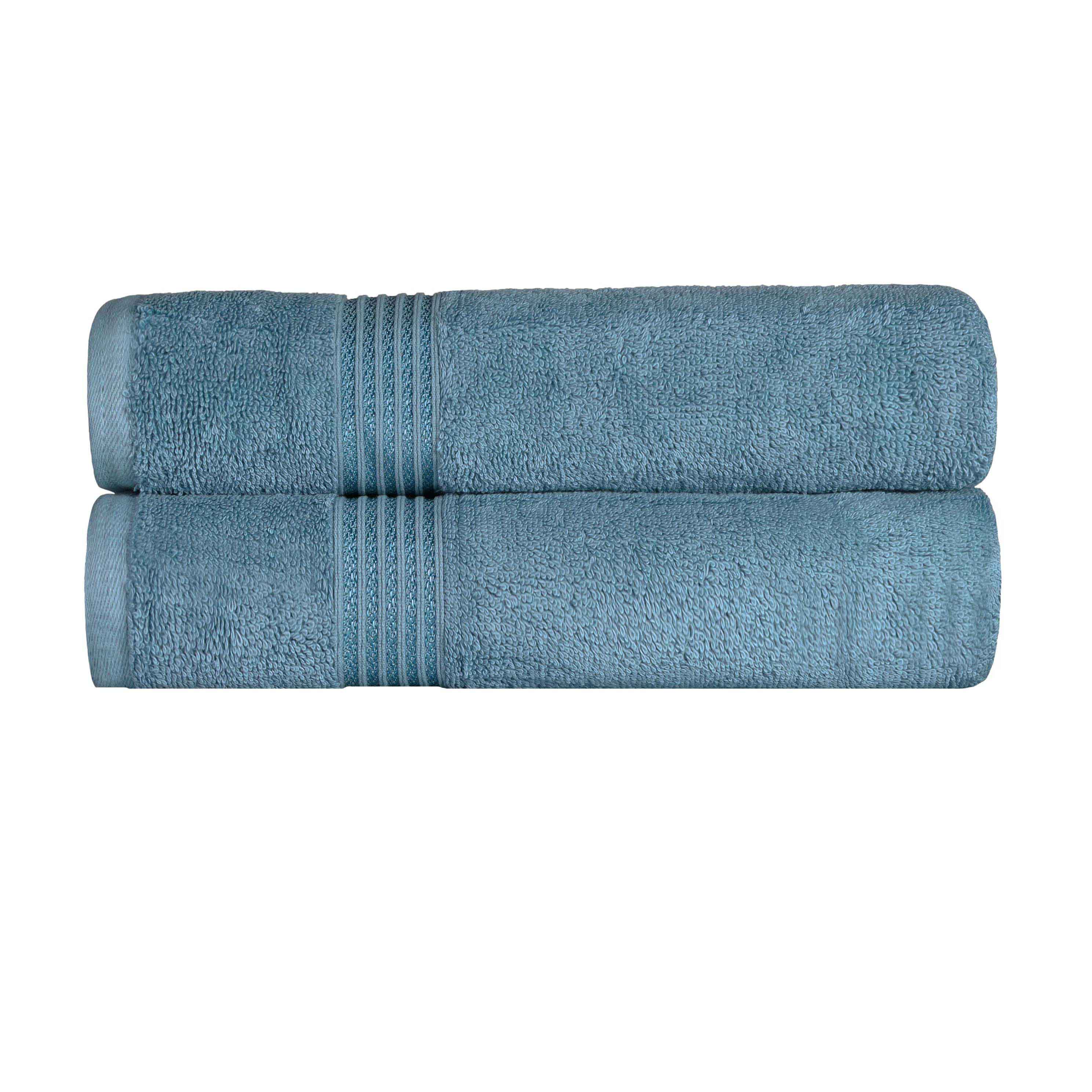 Premium Egyptian Cotton Bath Towels Set of 2 - Ultra Soft & Highly Absorbent - Luxury Bath & Spa, Beach, Gym Essentials for Home & Travel