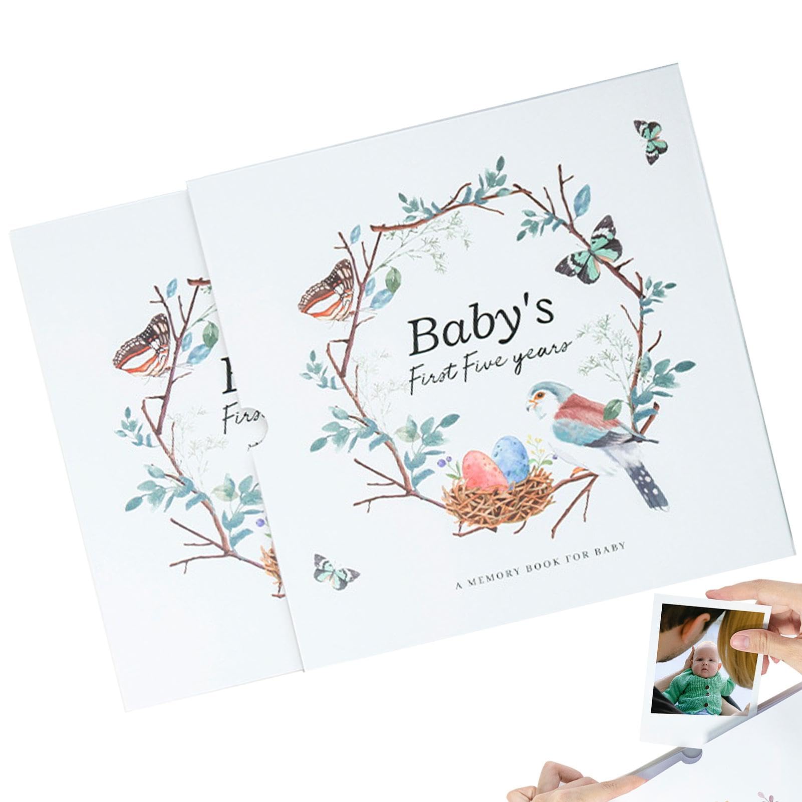 Baby Memory Book - Gender Neutral Keepsake Scrapbook for First 5 Years | Newborn Milestone Journal & Photo Album | Perfect Baby Shower Gift for New Parents | Capture Precious Moments from Birth to Toddler