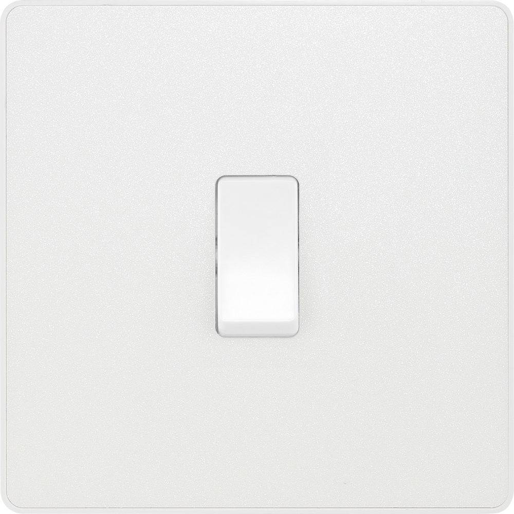 BG Evolve Pearl White Intermediate Light Switch PCDCL13W - Dimmable LED Wall Plate for Home & Office Decor - Perfect for Bedrooms, Living Rooms, and Hallways