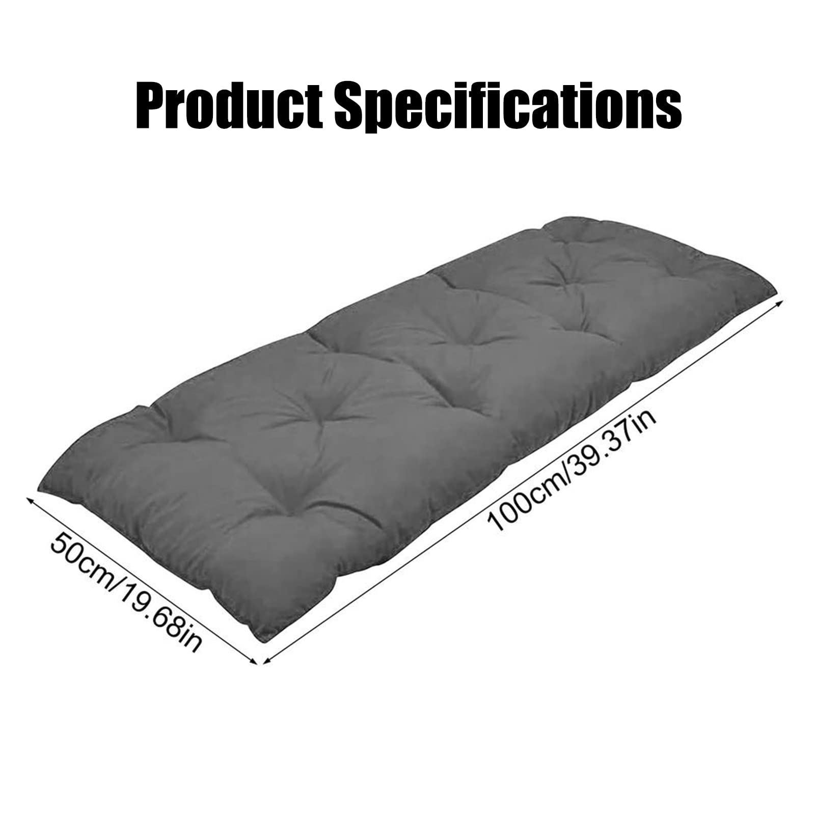 Premium Garden Bench Seat Cushions - Waterproof Outdoor Patio Furniture Cushions (39