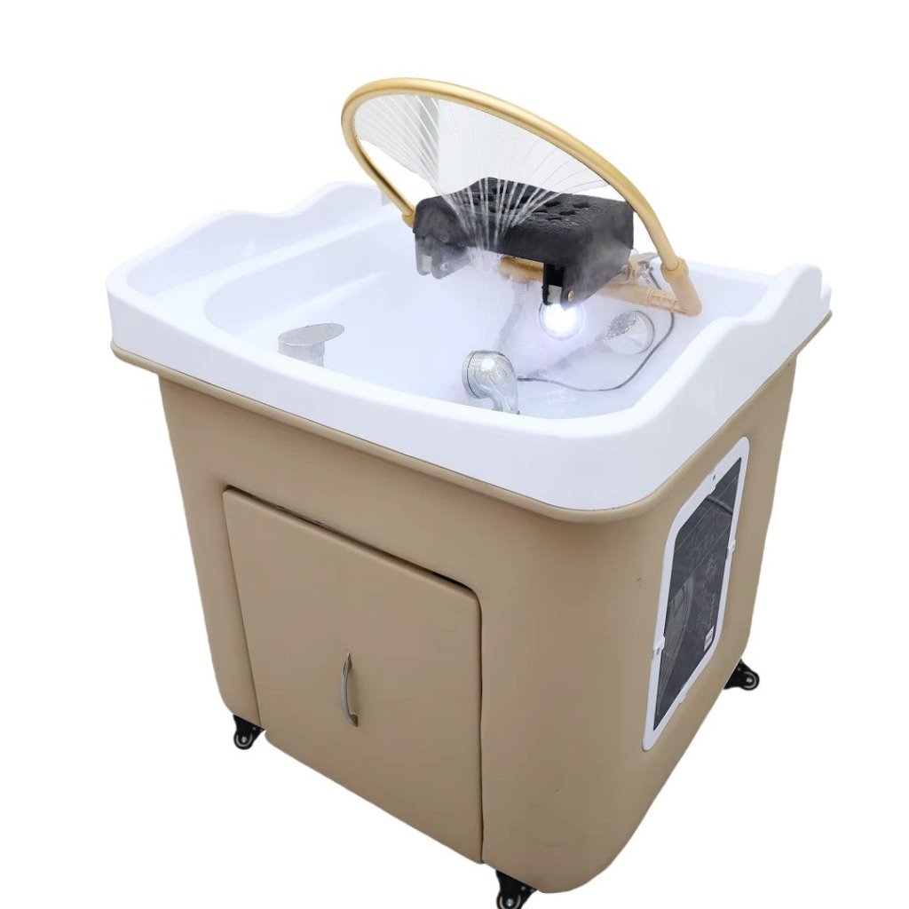 Portable Thai & Japanese Head SPA Acrylic Movable Back Wash Basin for Salon & Home Use - Perfect for Hair Washing, Scalp Treatment & Relaxation