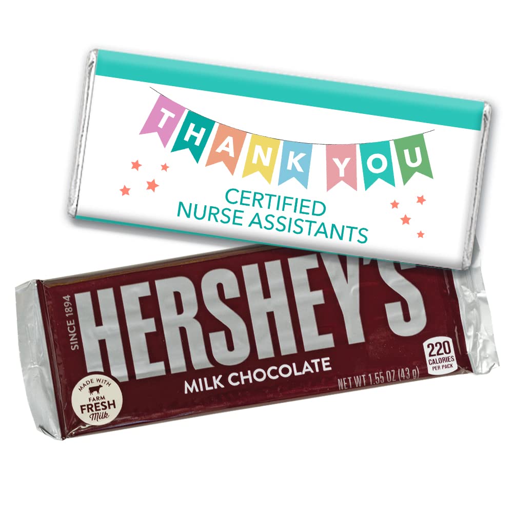 12 Pack Personalized Thank You Chocolate Bars for Nurses - Custom CNA Week Gifts - Perfect for Nurse Appreciation, Staff Recognition & Healthcare Worker Gifts