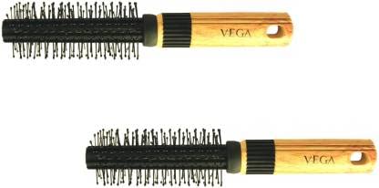 VEGA Mini Round Brush R5-RB - 2 Pack for Professional Hair Styling & Detangling - Perfect for Travel, Home, and Salon Use