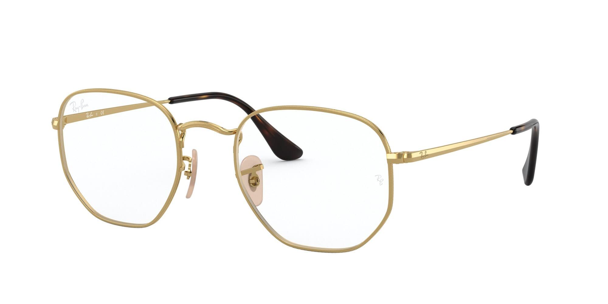 Ray-Ban Rx6448f Low Bridge Fit Hexagonal Prescription Eyeglass Frames for Men & Women - Lightweight & Comfortable Eyewear for Daily Wear, Work, and Reading