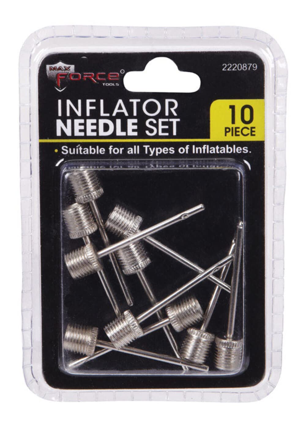 Max Force Inflator Needles - High Pressure Air Pump Accessories for Sports Balls, Bike Tires & Inflatables - Perfect for Basketball, Football, Pool Floats and More
