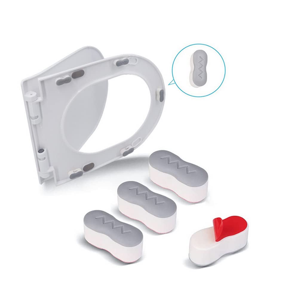 8-Piece Universal Bidet Toilet Seat Bumpers - Height Increasing Pads with Strong Adhesive Rubber for Home, Hotel, Hospital & School Use - Perfect for Toilet Seat Replacement and Comfort Enhancement