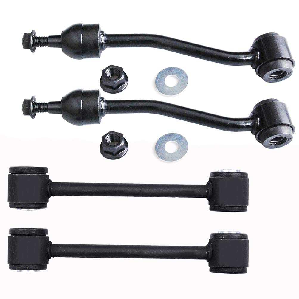 LSAILON 4-Piece Sway Bar End Link Suspension Kit - Compatible with 1997-2006 Jeep Wrangler TJ - Heavy Duty Replacement for Off-Roading & Daily Driving