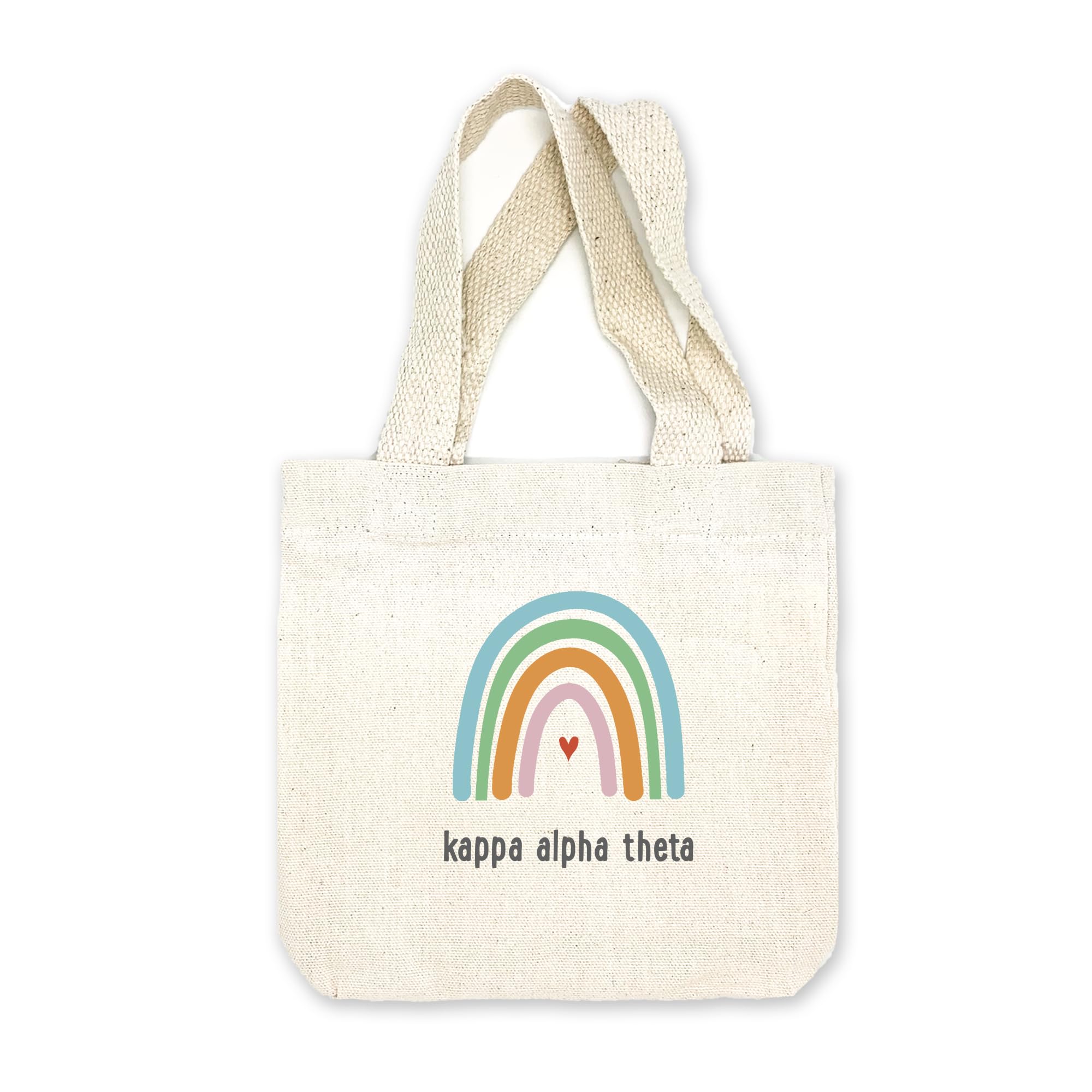 Rainbow Mini Tote Bag for Women - Cute Small Gift Bags for Sorority Sisters - Party Favors, Bridesmaid Gifts & Goodie Bags - Perfect for Greek Life Events, Bachelorette Parties & Campus Activities