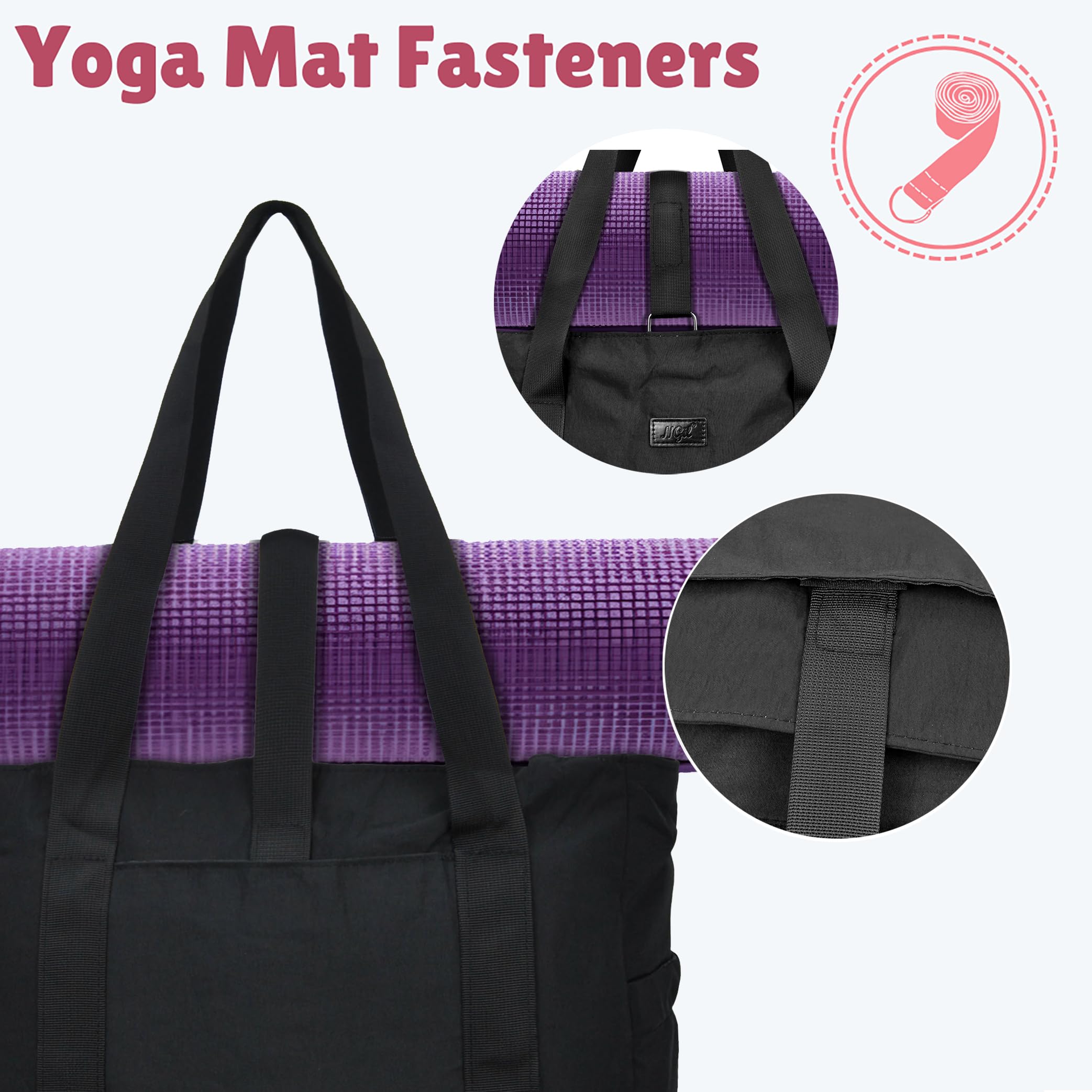 Premium Yoga Tote Bag for Women - Gym, Work & Travel Laptop Shoulder Bag - Nurse Tote with Computer Compartment - Perfect for Fitness, Office & Daily Commute
