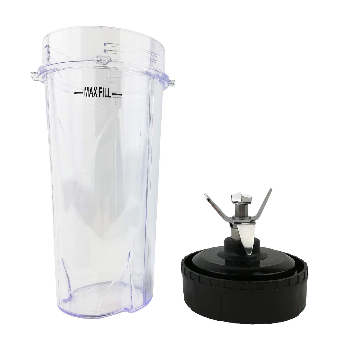 Nutri Ninja Auto-IQ Replacement Blender Cups 16 oz with Blades - Perfect for Smoothies, Protein Shakes & Meal Prep - Compatible with Nutri Ninja Blenders
