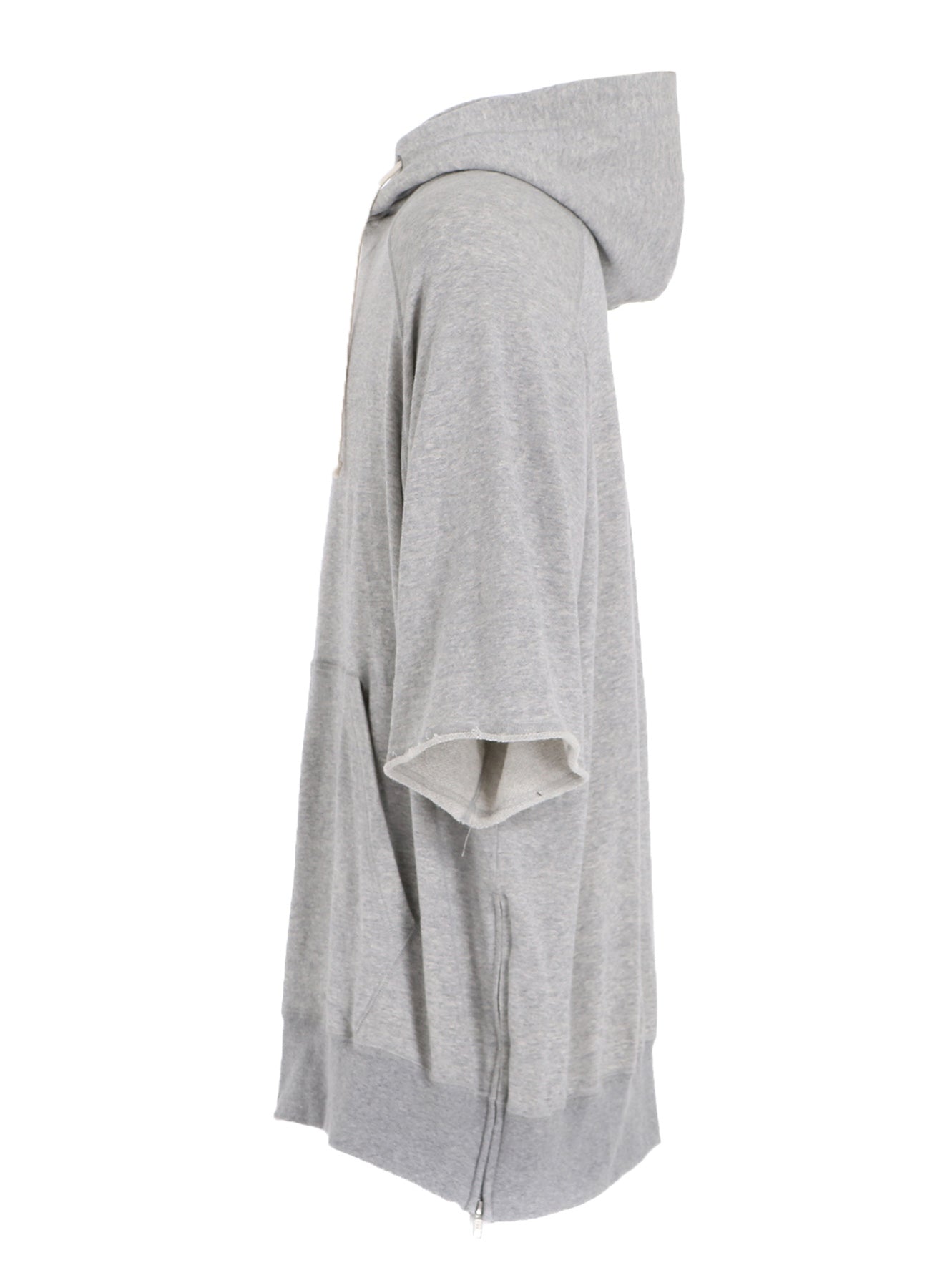 Breathable Cotton Gauze Short Sleeve Hoodie with Side Zippers - Casual Oversized Pullover for Summer, Yoga, and Outdoor Activities