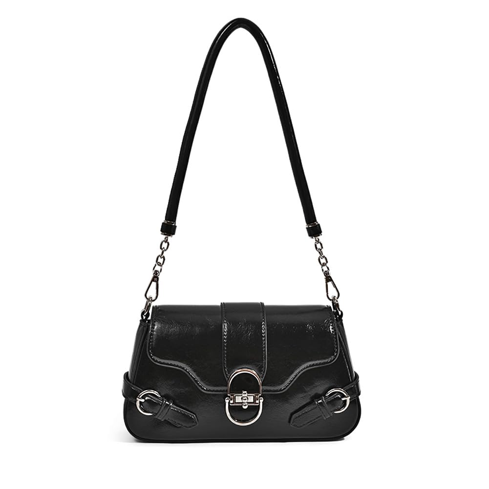 Trendy Y2K Patent Leather Shoulder Bag for Women - Gothic Small Crossbody Purse - Perfect for Night Out, Party & Daily Use