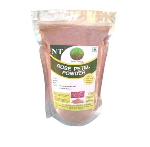 NEERAJ Natural Dry Rose Petal Powder (Gulab Patti) - 100% Pure Dried Rose Leaves Powder for Skin Care, Face Mask, Brightening & Glowing Complexion - 100g - Perfect for DIY Beauty Treatments & Spa Days