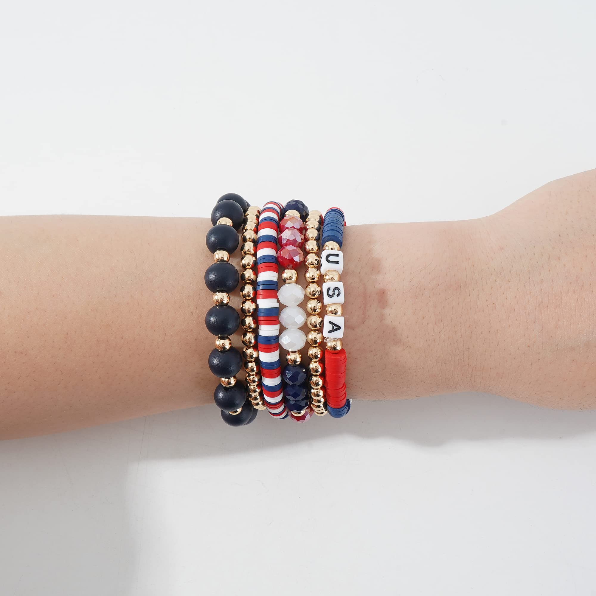 Colorful Heishi Clay Bead Bracelet Set for Women - Stackable Vinyl Disc Polymer Beaded Stretch Bracelets - Preppy Bohemian Style Jewelry for Summer, Beach, Festival & Everyday Wear