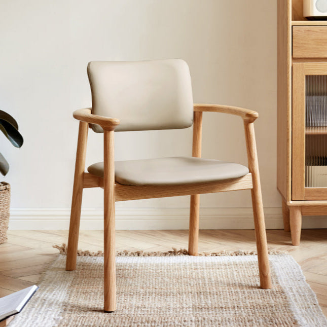 Solid Oak Wood Leisure Armchair - Comfortable Lounge Chair for Living Room, Patio & Office - Perfect for Relaxing, Reading & Entertaining