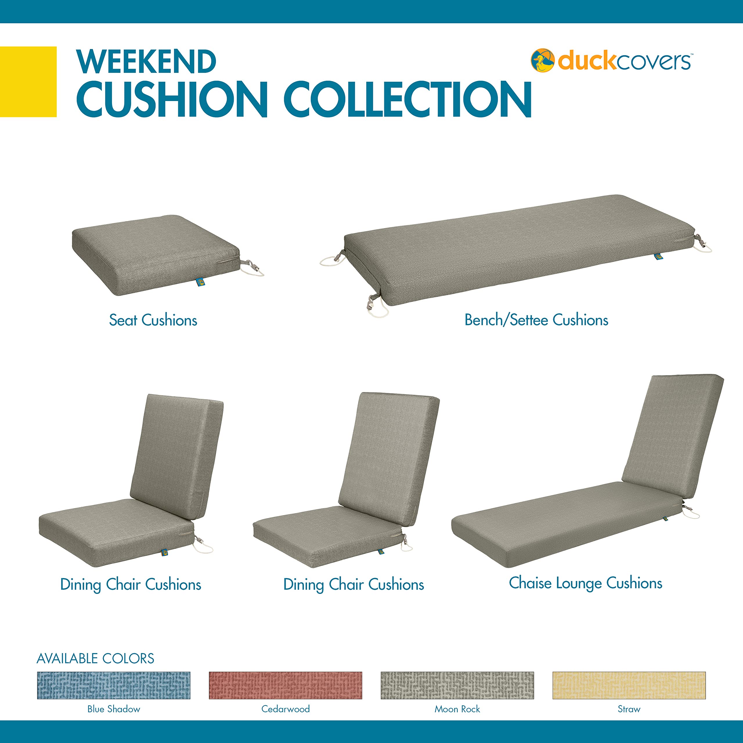 Waterproof Duck Covers Weekend Outdoor Chaise Lounge Cushion - 80