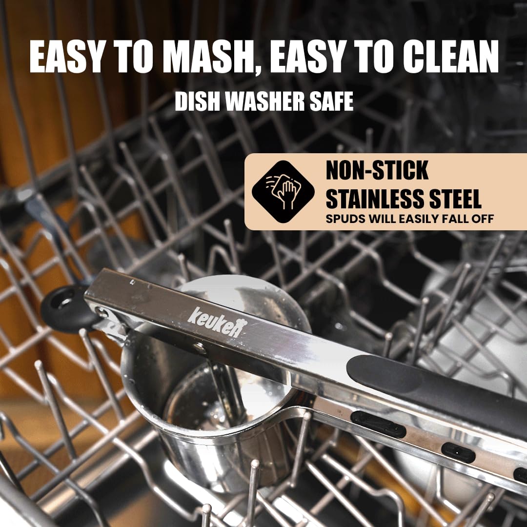 Stainless Steel Potato Ricer 15 oz - Heavy Duty Potato Masher for Creamy Mashed Potatoes - Kitchen Tool for Perfect Puree, Baby Food & Juicing - Ideal for Home Cooking & Professional Kitchens
