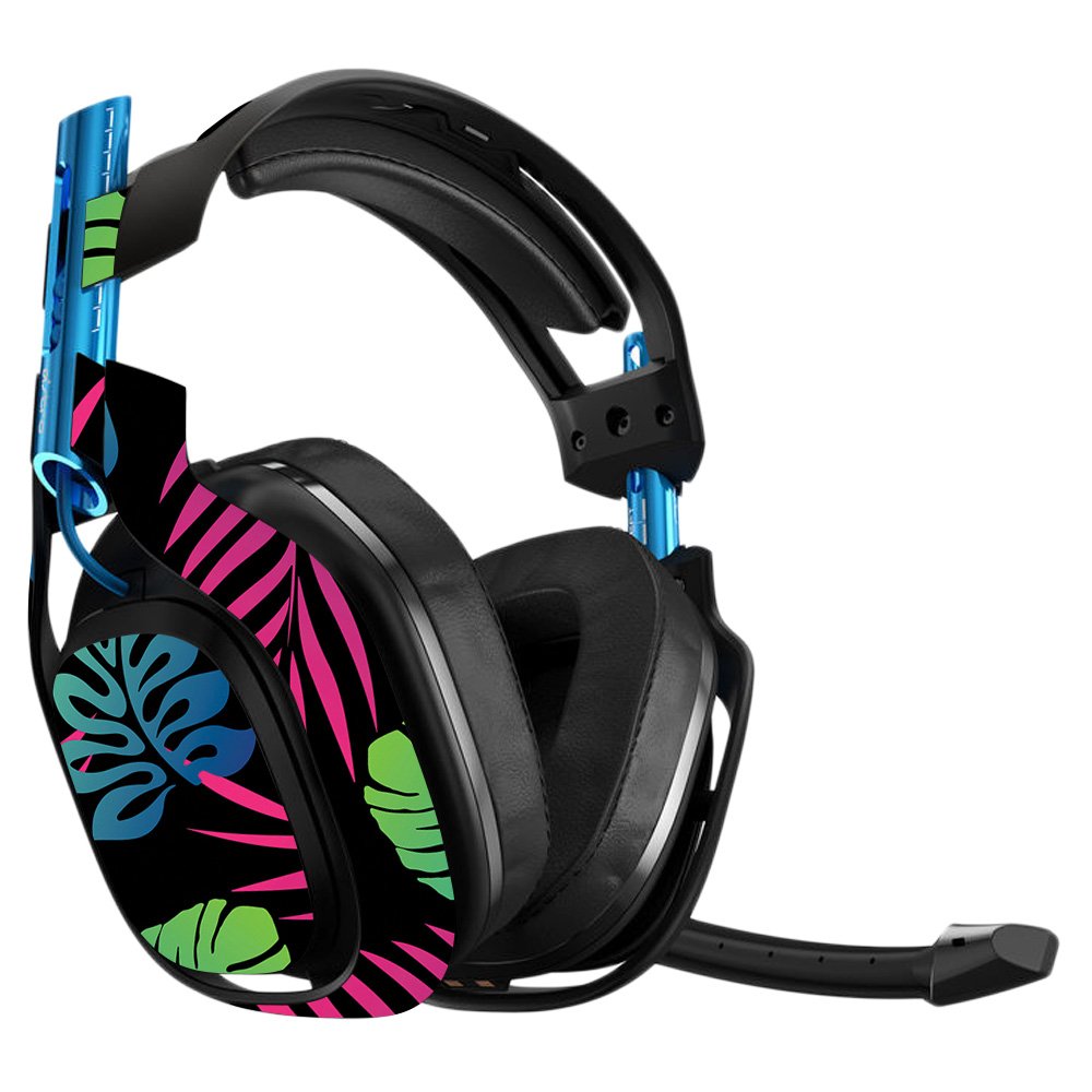 MightySkins Vinyl Decal Wrap Cover for Astro A50 3rd Gen Gaming Headset - Neon Tropics Design | Protective, Durable & Customizable Skin | Easy to Apply & Remove | Made in USA | Perfect for Gaming, Streaming & Personalization