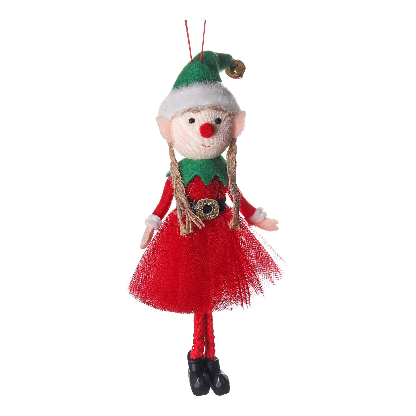 Christmas Angel Doll Hanging Ornaments - Red Plush Tree Decorations, Cute Angel Pendant for Holiday Home Decor | Perfect for Xmas Tree, Mantel, Gift Stocking & Seasonal Festive Decorations