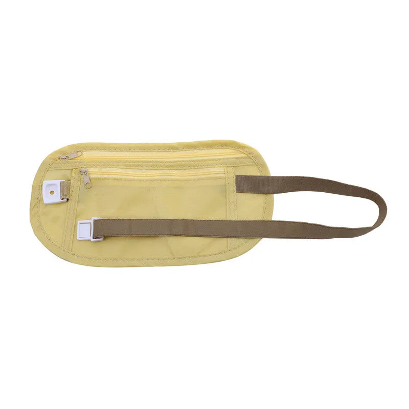 Sport Running Waist Bag - Invisible Travel Waist Pack with Hidden Security Wallet for Passport & Money - Perfect for Jogging, Hiking & Air Travel