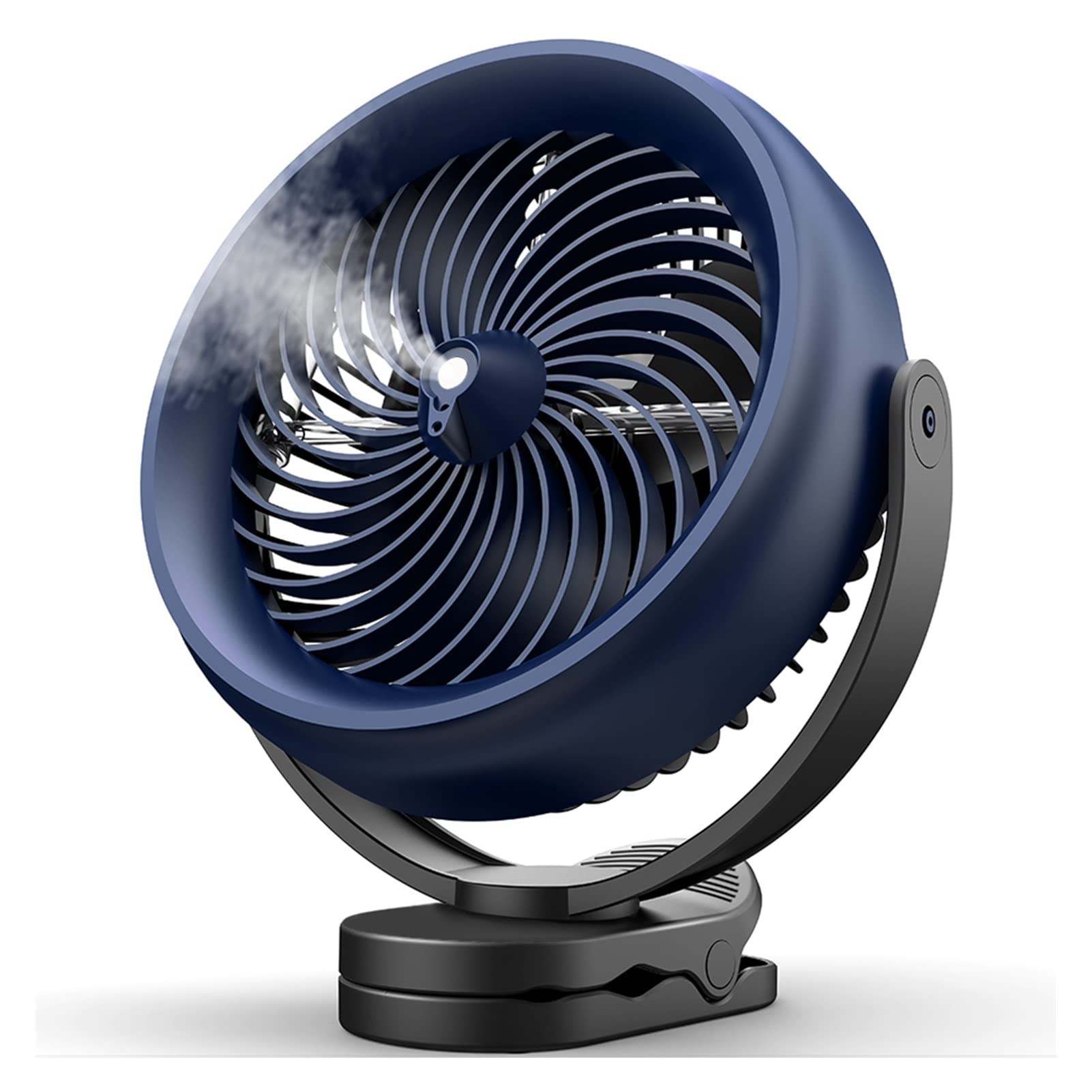 Portable Misting Fan with 10000mAh Battery - 48 Hours Runtime, 3 Speed Settings, 200ml Water Tank - USB Desk Clip Fan for Home, Office, Outdoor & Travel (White)
